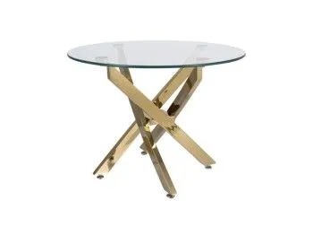 Стол журнальный Signal AGIS A (прозрачный/золотой)