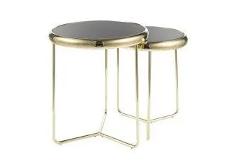 Комплект Signal SCARLET II (2 стола журнальных) черный/золотой