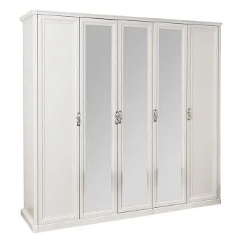 Шкаф Мишель 5-дверный белый матовый