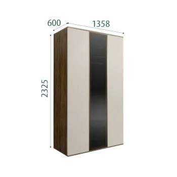 Шкаф 3-х дверный Bogemia Woodline Air (Шелк/Золото) БМШ2/3(1)