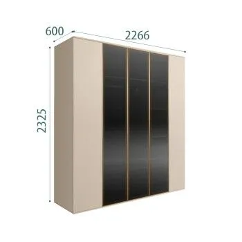 Шкаф 5-ти дв. Bogemia Air (Ваниль/Золото) БМШ2/5(3)