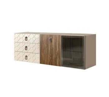 Комод 1.6м Bogemia Fly Wood Fa (Слоновая кость) (Novabuk/Хром) БМКМ-4[5][10]