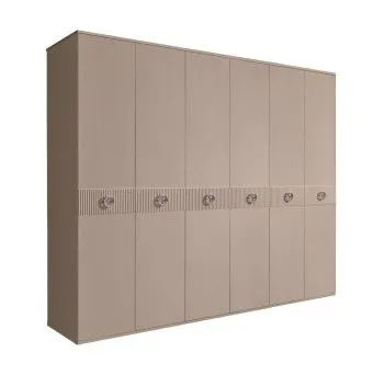 Шкаф 6-ти дв. Bogemia Fillini (Мокка/Хром) БМШ2/6(Fi)