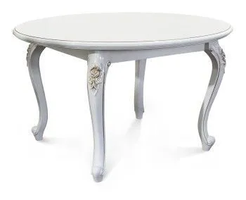Стол Натали круглый белый глянец - Выставка м. Марьина роща