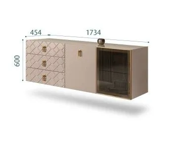 Комод 1.6м Bogemia Fly Farfalle (Мокка) (Lakobel/Золото) БМКМ-4[5][10]