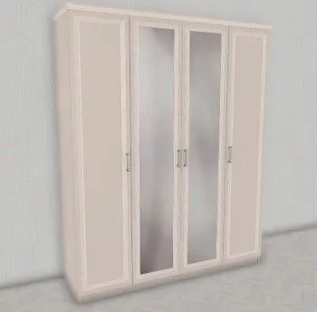 Шкаф Нонна 4-дверный мокко глянец