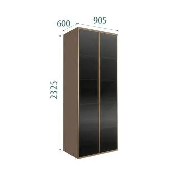 Шкаф 2-х дверный Bogemia Air (Мокка/Золото) БМШ2/2(2)