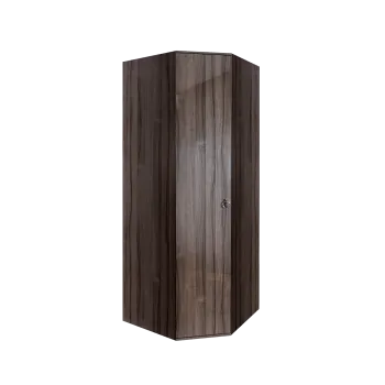 Шкаф угловой Римини (Орех империя/Серебро) РМШУ2/1