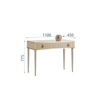 Стол туалетный Римини СОЛО (Ваниль/Золото) РМСТ-1(s)