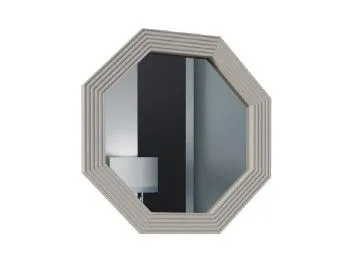 Зеркало Стелла светло серый камень