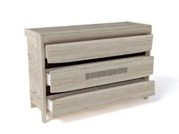 Комод, Мале (1244*434*834) Дуб галифакс белый, 11203