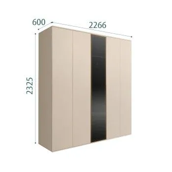 Шкаф 5-ти дв. Bogemia Air (Ваниль/Золото) БМШ2/5(1)