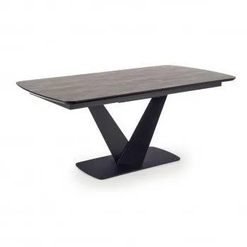 Стол обеденный Halmar VINSTON раскладной (темно-серый/черный)