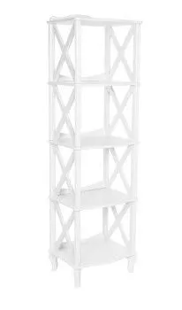 Этажерка-стеллаж Джульетта-4 (молочный дуб )