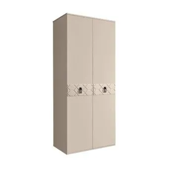 Шкаф 2-х дверный Bogemia Farfalle (Ваниль/Черный) БМШ2/2(Fa)