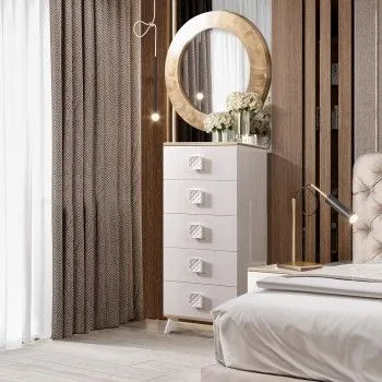 Спальня Диора слоновая кость/золото 9