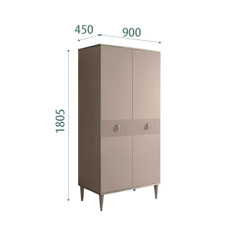 Шкаф-пенал Римини СОЛО (Мокка/Серебро) РМП-2(s)