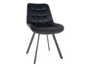 Стул кухонный Signal MONTI Velvet Bluvel 19 поворотный (черный/черный)