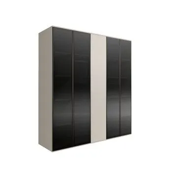 Шкаф 5-ти дв. Bogemia Air (Шелк/Черный) БМШ2/5(4)