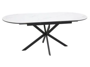 Стол обеденный Signal GASTON Ceramic 140 (белый/черный)