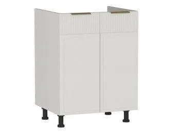 Стол под мойку СМ-60 2-х дверный, Берта (600*525*820) Экокожа Белый, 25315