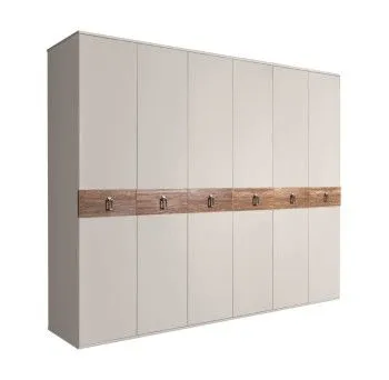 Шкаф 6-ти дв. Bogemia Wood Fa (Шелк/Хром) БМШ2/6(Wo)