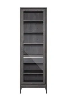 Витрина однодверная Сидней, дуб графит, левая