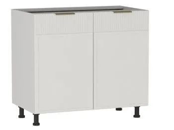 Стол 2-х дверный С-90, Берта (900*528*820) Экокожа Белый, 25310