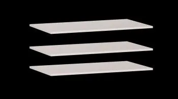 Доп. полки в шкаф 4-дверный, Сиде (884*490*16) Белый, 12917