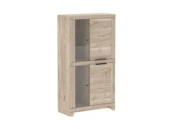 Пенал низкий со стеклом, Юта (802*373*1476) Дуб Мария, 31707