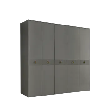 Шкаф 5-ти дверный Римини СОЛО (Серый/Золото) РМШ2/5(s)