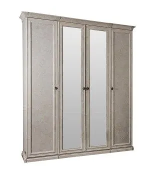 Шкаф Афина 4-дверный (1+2+1) с зеркалом крем корень