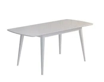 Стол Одиссей 1 Glass (Белое стекло/ноги Белый)