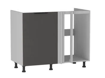 Стол под мойку угловой СМУ-110, Ватель (1000*554*820) Экокожа Серый, 23314