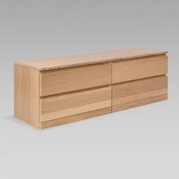 Варма Прайм 4Д комод 160x55x48 шпон дуб беленый