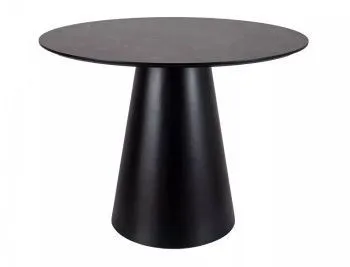 Стол обеденный Signal ANGEL 100 (эффект серого мрамора/черный)