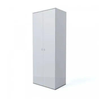 Шкаф 2-х дверный Римини (Белый/Серебро) РМШ2/2