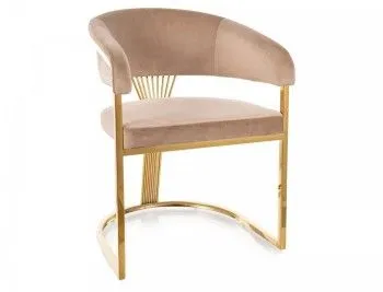 Стул кухонный Signal Crown Velvet Bluvel 28 (бежевый/золотой)