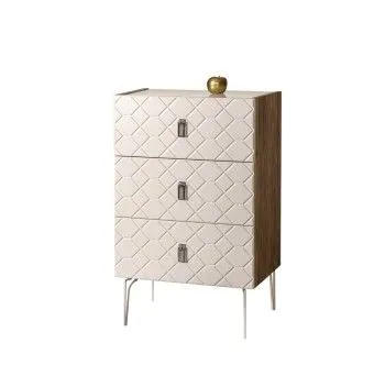 Комод Bogemia Woodline Fa (Слоновая кость) (Lakobel/Хром) БМКМ-1