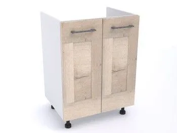 Стол под мойку СМ-60 2-х дверный, Дублин (600*470*820) Дуб галифакс белый, 21612