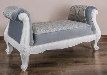 Оттоманка Мишель с двумя подлокотниками белый матовый