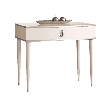 Стол туалетный узкий Римини (Слоновая кость/Серебро) РМСТ-1[9]