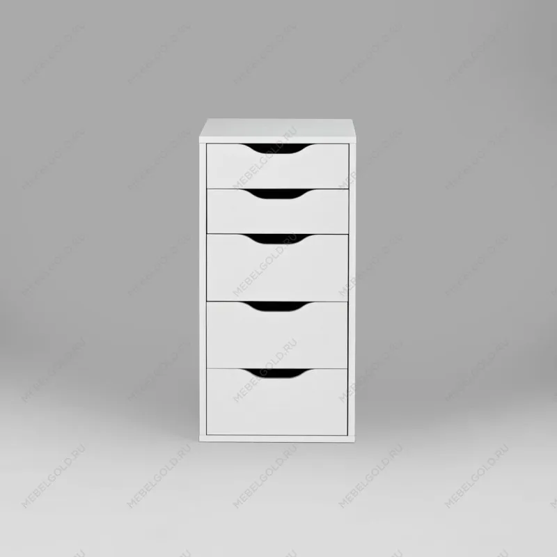 ИНГАР комод ИКЕА / IKEA белый с пятью выдвижными ящиками | изображение 2