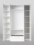 Шкаф Сириус, 4 двери и 1 ящик с зеркалом, 156х59х220 см, белый | изображение 12