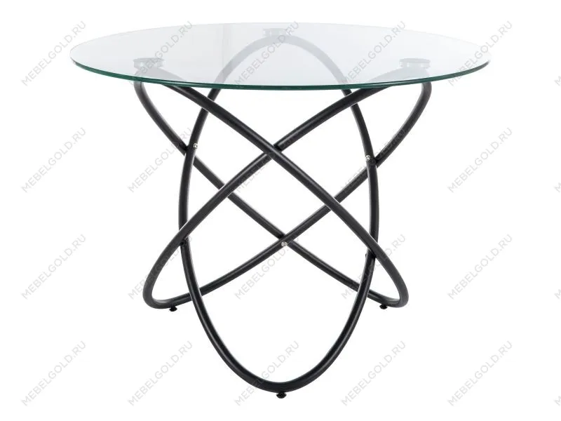 Стол обеденный Signal ORBIT 100 (прозрачный/черный) | изображение 1