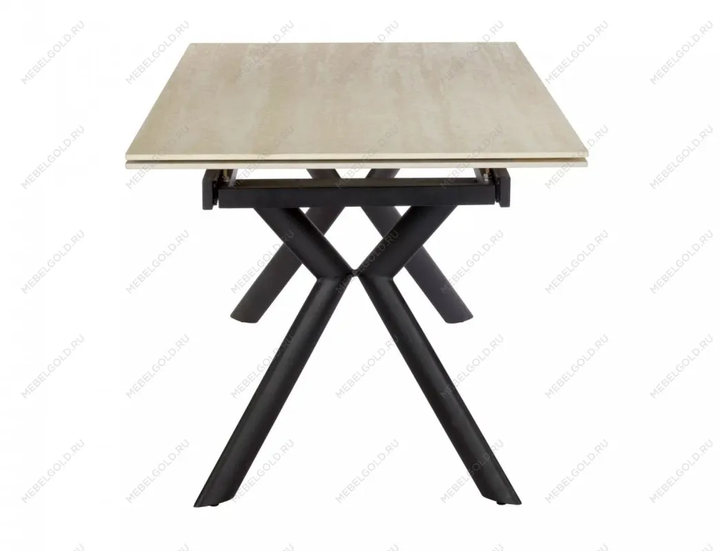 Стол обеденный Signal NORTON 160 (травертин/черный) | изображение 5