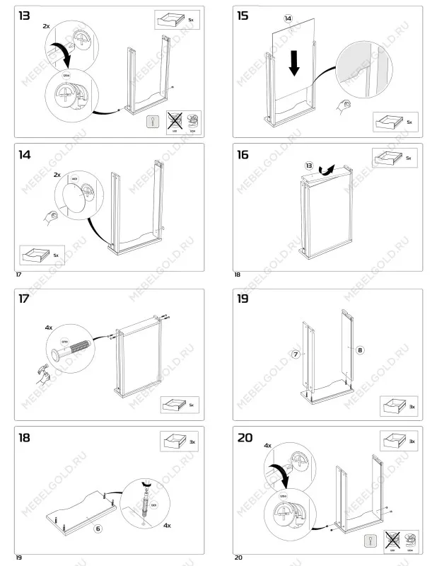Комод Ингар, 8 ящиков, 36x102x53 см, белый | изображение 20