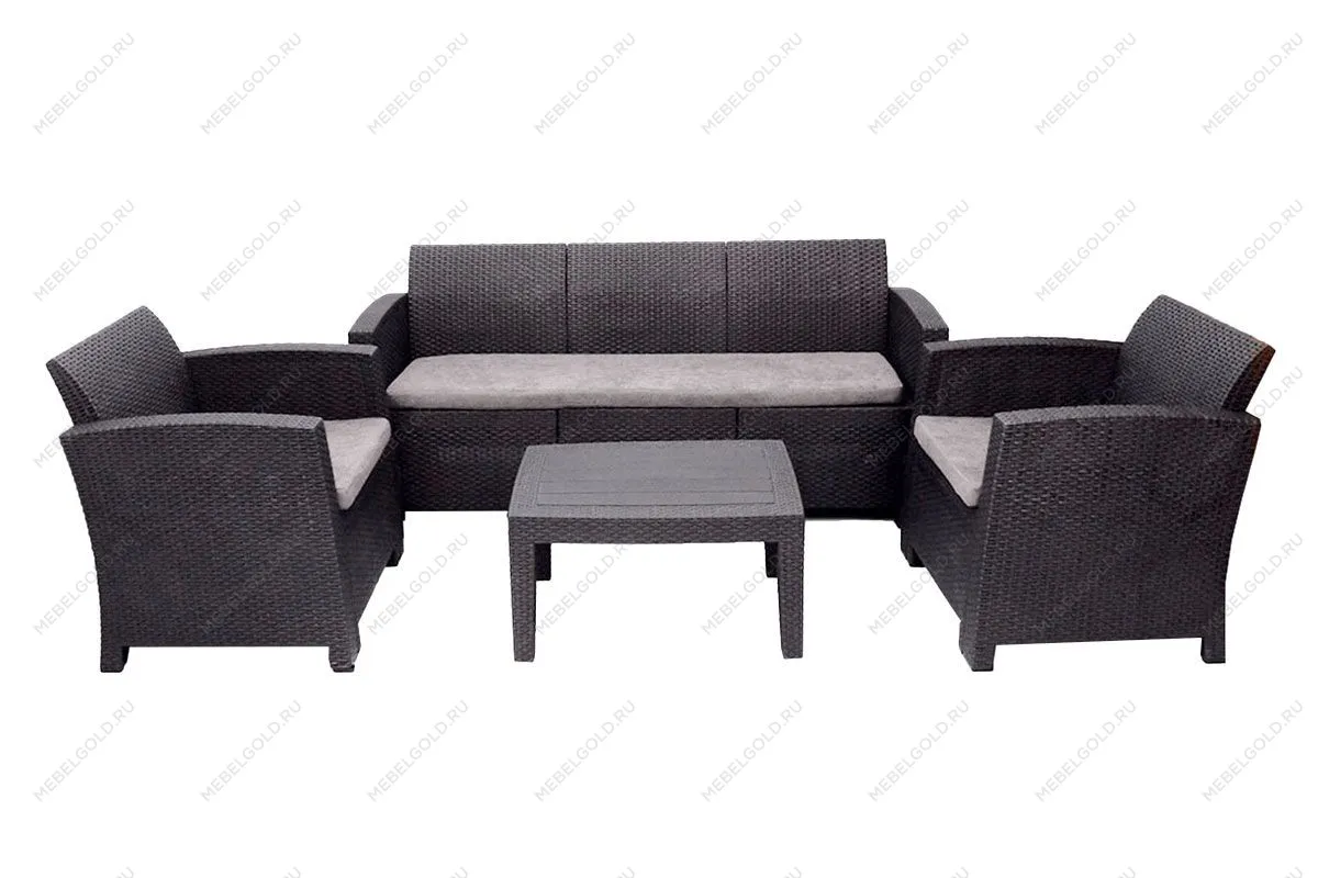 Комплект мебели Arizona Set Max, антрацит (на 5 персон)