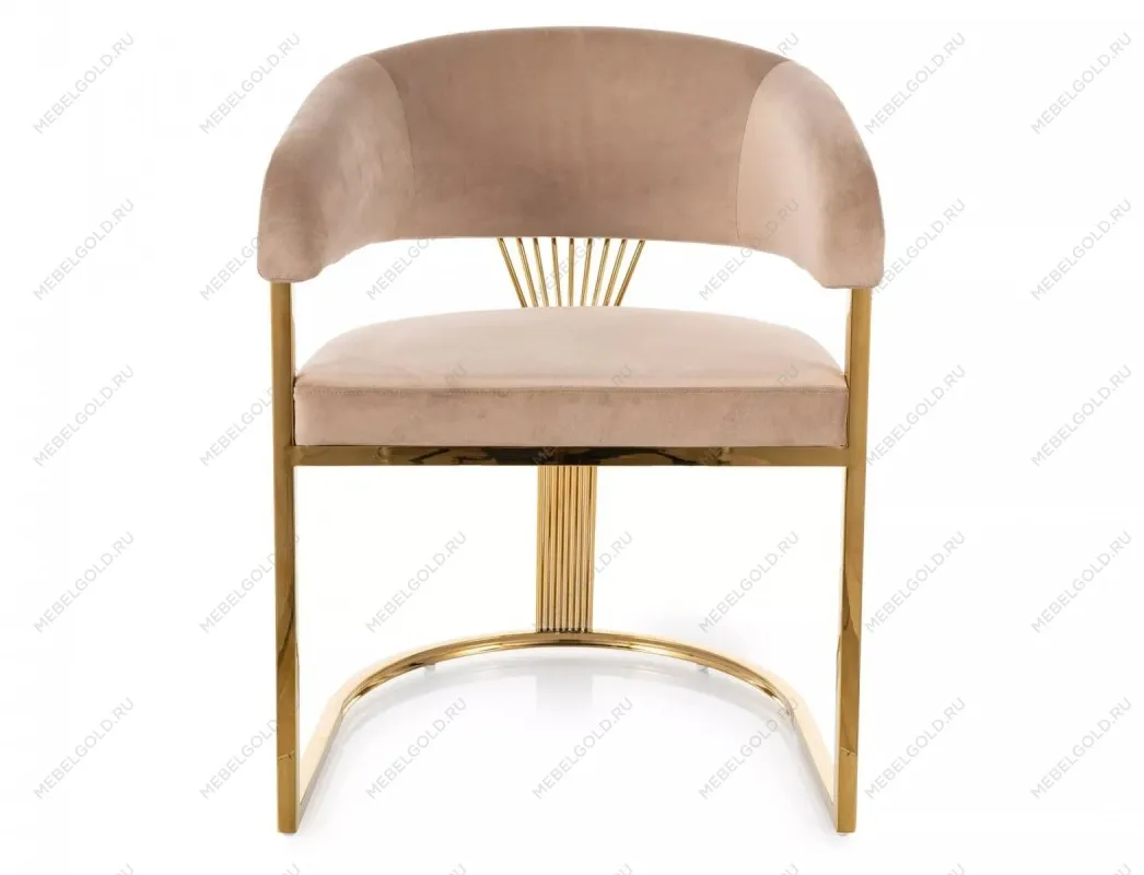Стул кухонный Signal Crown Velvet Bluvel 28 (бежевый/золотой) | изображение 2