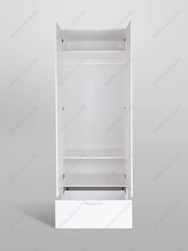 Шкаф Сириус, 2 двери и 1 ящик с зеркалом, 78х59х220 см, белый | изображение 7